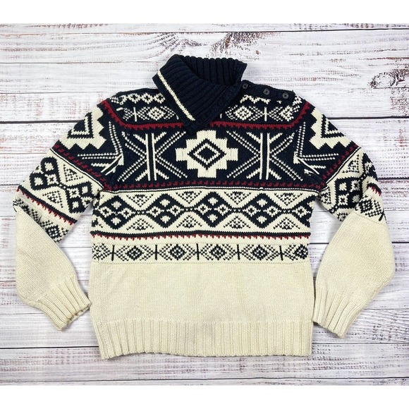 Lauren Ralph Lauren Sweaters - Lauren Ralph Lauren Polo RRL Chunky Knit Aztec Southwestern Fair Isle Sweater XL